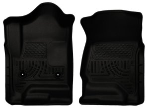 GMC Sierra 1500 Front Floor Liners - Husky Liners - WeatherBeater - Black - 2014